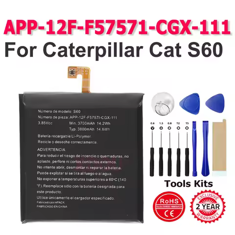 2026 Years New Battery 3800mah For Caterpillar Cat S60 APP-12F-F57571-CGX-111 Phone Battery batterie