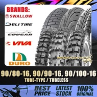 TAYAR 90/80-16,90/90-16,90/100-16 COUGAR/VIVA/FKR/SWALLOW/DELI/DURO/CMI/IRC TUBELESS/TUBE-TYPE TYRE 