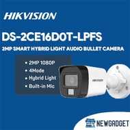 HIKVISION DS-2CE16D0T-LPFS 2MP SMART HYBRID LIGHT AUDIO BULLET CAMERA