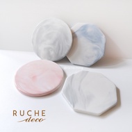 RUCHE DECO - Ceramic Plate / Ceramic Coaster / Marble Ceramic Coaster / Marble Coaster