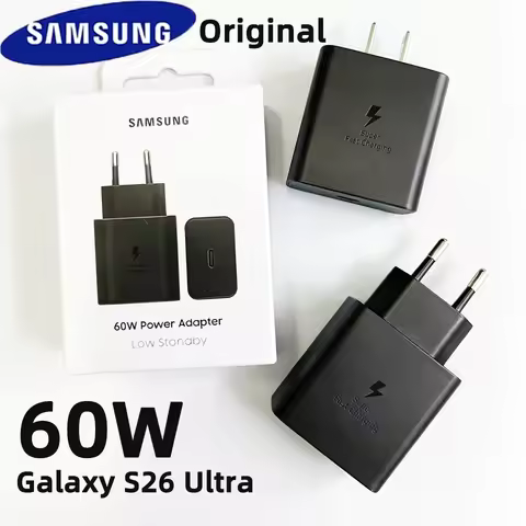 Original Cargador SAMSUNG 65W 60W Charger S26 Ultra S25 FE S24 Fast Charging Cable Type C Adapter Ga