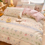 Dansunreve ปลอกผ้านวม 6 ฟุต 5 ฟุต 3 ฟุต ปลอกผ้านวม คอตตอน 100% รูปแบบการ์ตูน ดอกไม้ กระต่าย หมี 1000