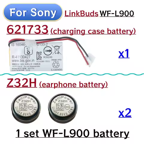 3.7V 300mAh 621733 Z32H Battery For SONY Linkbuds WFL900 WF L900 Charging BOX Case Battery +tools