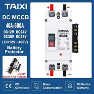 DC12V 24V 48V MCCB Moulded Case Circuit Breaker Battery With Shunt Release 100A 250A 300A 400A 600A 