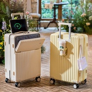 Beg Perjalanan Pembukaan Depan Zip Baharu 20 Inci Sarung Bagasi Wanita Naik Bagasi Lelaki Beg Perjal