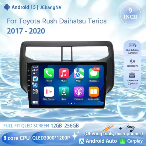 9" Android 15 Car Radio DSP For Toyota Rush Daihatsu Terios 2017 - 2020 Multimedia Player Stereo GPS