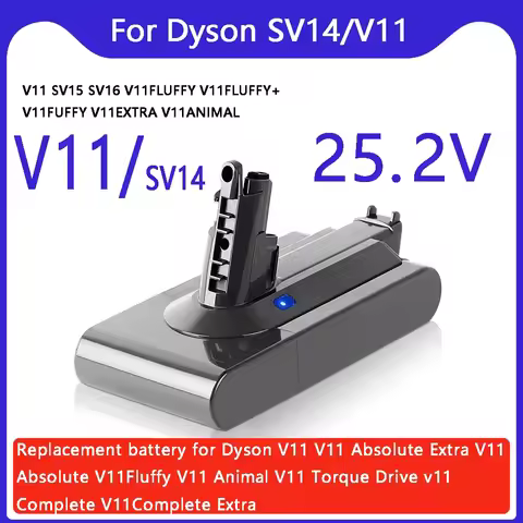 For Dyson V11 25.2V 12800mAh SV14 Battery Lithium Li-ion Vacuum Cleaner Rechargeable Battery Absolut