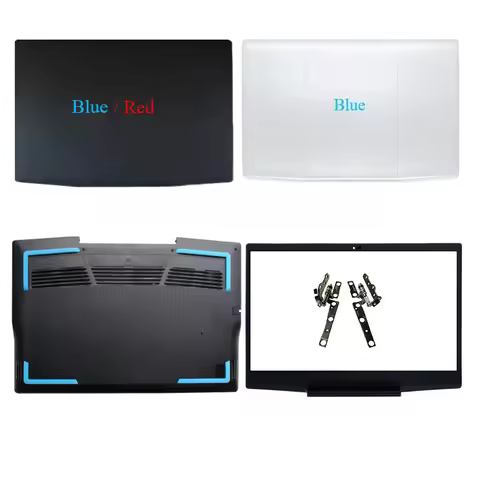 New Shell For Dell G3 15 3590 3500 P89F LCD Back Cover Front Bezel Hinges Bottom Case 0747KP 0423VH 