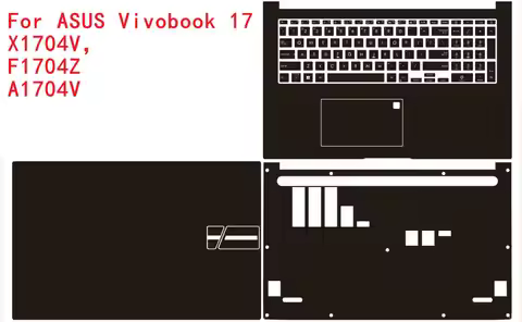 Pre Cut Laptop Vinyl Decal Cover Sticker Skin For ASUS Vivobook 17 2024 X1704 F1704 A1704 VA ZA , X1