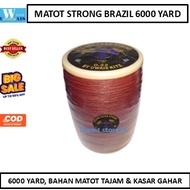 Gelasan 6000 Yard Matot Strong String Brazil 0.22 Bahan Putih Tarik Jepret Layangan