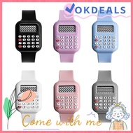 OKDEALS Micro Calculator Watch, Cartoon Date Display Electronic Digital Calculator, Casual Multifunc