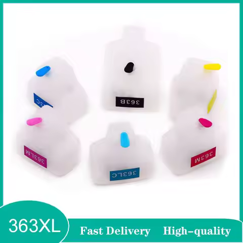 vilaxh Refillable 363XL Ink Cartridge For HP363 For HP Photosmart C5180 C6183 C6185 C7150 C7185 3210