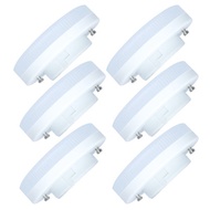 6 Pack 7W GX53 LED Bulb Cool White 6000K 600 Lumen ，27 SMD 2835，CFL Replacement GX53 LED Disc Light