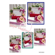 gubahan frame mas kahwin c/w bekas rantai tangan(beautypink,creampink,white)