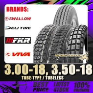 TAYAR 3.00-18, 300-18, 3.50-18, 350-18 VIVA/FKR/SWALLOW/DELI TUBELESS/TUBE-TYPE TYRE [TY3XX18]