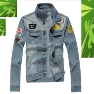 baju jaket lelaki fesyen denim jeans men jacket moden popular ss4578qq