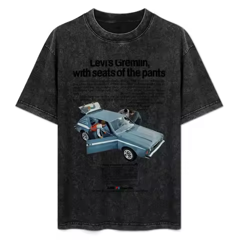 AMC GREMLIN T-Shirt blue lock plain Funny t-shirts funny meme t-shirts t shirts for men cotton