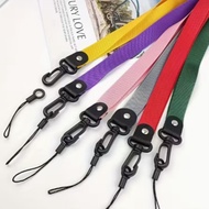 (5PCS)2in1 ID Lanyard with Phone String Black 3/4 Inch, LENGTH-50CM