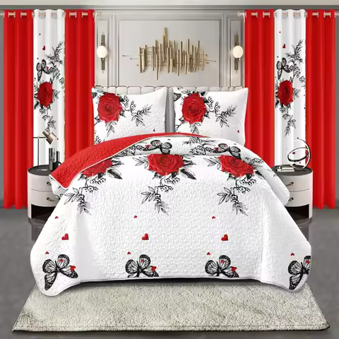 Complete 9-Piece Bedding Set Includes Curtains Easy Bedroom Coordination For Twin Queen King Cal Kin