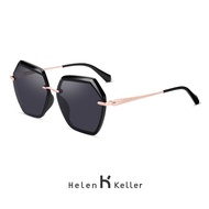 HELEN KELLER | Oversized Round Face UV Protection Polarized Sunglasses