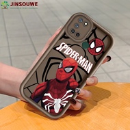 เคสมือถือสำหรับ Realme C12 Realme C15 Realme C17 Realme C2 Realme C20 Realme C20A เคสสำหรับเด็กหญิงเด็กชายการ์ตูนสไปเดอร์แมนบันไดสี่เหลี่ยมคลุมทั้งหมดปลอกซิลิโคน