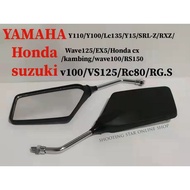 Ex5 / kambing / C70 / Fame / GBO-J / RC80 / v100 / VS125 / Rxz / y100 side mirror petak batang chrom