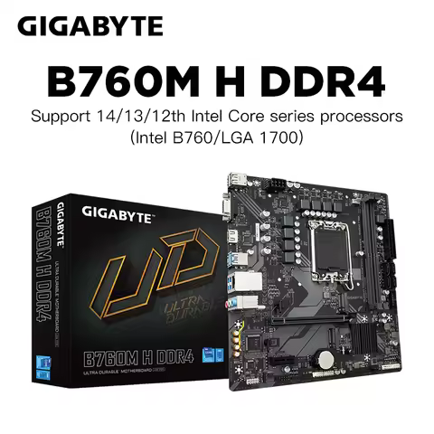 GIGABYTE B760M H DDR4 Motherboard Intel B760 Socket LGA1700 DDR4 64GB M.2 SATA III USB3.2 B760 Mainb