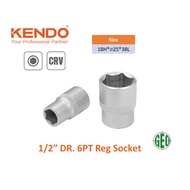 KENDO 1/2" 18MM DR 6PT REG SOCKET 18H*⌀25*38L - KD16711