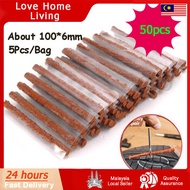 50pcs 4" Self Vulcanizing Tubeless Tire Tyre Repair Seal Strip Repair String Car Motorcycle Puncture
