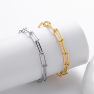 S925 silver simple chain design bracelet S925银简约链条设计手链