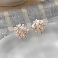 Louvre Holiday!Exquisite Fireworks Zircon Pearl Earrings Female Unique Fashion Earrings Niche Unique