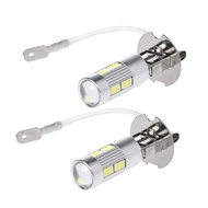 2PCS Lampu Kereta H3 10SMD 5630 Mentol LED untuk Lampu Kabus 12V h3 Mentol LED Lampu Auto Lampu Sian