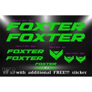 ◈Foxter Bike Decals/Stickers(Color: Lime Green Glossy) - 1Set