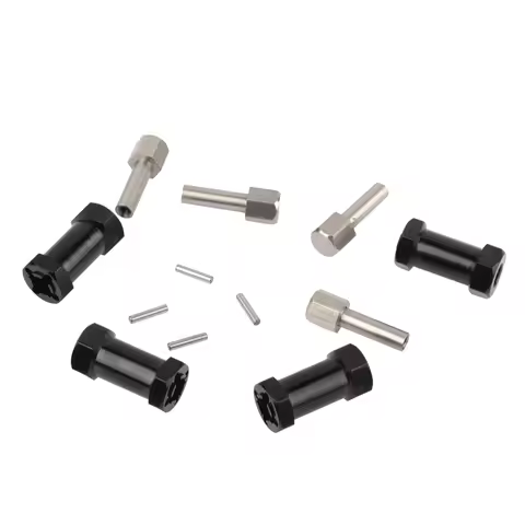 YSUN-4Pcs Aluminum RC Car 12Mm Hex Wheel Hub Drive Adaptor Extension Combiner Coupler For 1/10 RC Cr