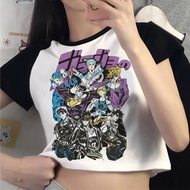 JoJo's Bizarre Adventure Steel Ball Run Crop Top - Y2K Korean Fashion T-Shirt