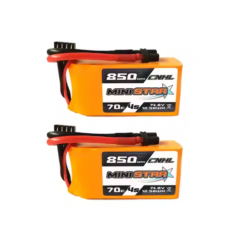 CNHL MiniStar 850mAh 14.8V 4S 70C Lipo Battery with XT30U For Drone FPV 2PCS