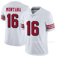 Rugby Jersey 49ers 16 Black 49ers Joe Montana Jersey 【RY】