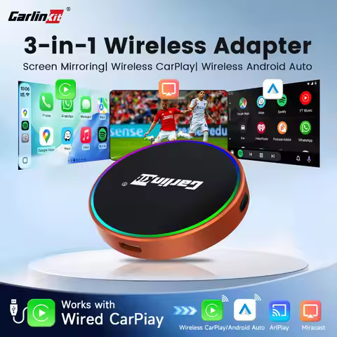 CarlinKit CP2A M Wireless CarPlay Android Auto Adapter Screen Mirroring for MiraCast AirPlay Plug an