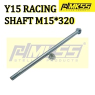 MKSS Y15ZR RACING REAR WHEEL SHAFT (+LONG) M15 X 320 MODIFY BATANG SHAFT BELAKANG TYRE SHAFT 15MM X 