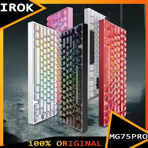 IROK MG75 PRO Mechanical Keyboard Magnetic Switch Hot Swap Aluminum RT0.005 RGB 81 Keys Custom Keybo