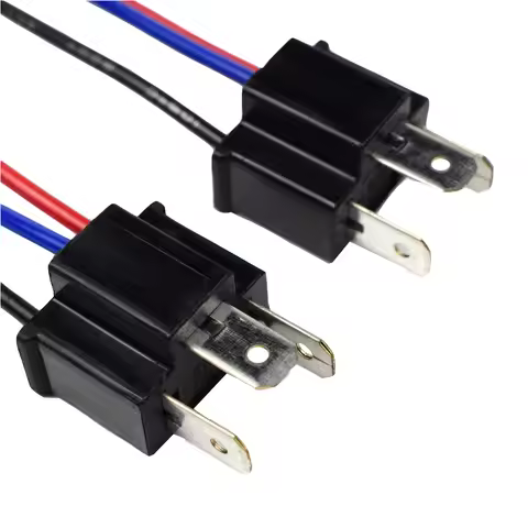 1 Pair 9003 H4 Bulb Socket Wiring Wire Harness Headlight Male Plug Adapter Connector Headlamp Connec