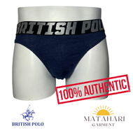 (MG)British Polo 3pcs Men Brief Smooth Comfort Underwear With Printing Design Seluar Dalam Lelaki Sp