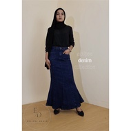 Fishtail Finesse Denim Mermaid Cutting Skirt Stretchable Highwaist ECLIPSE