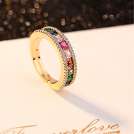 7-Color Lucky Nine-Diamond Ring