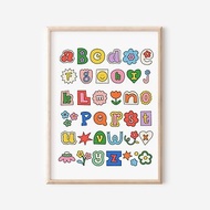 數位 可愛嬰兒字母－數位下載嬰兒房海報
