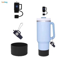 Straw Cover & Tumbler Silicone Boot & Water Bottle Pendant Set, Stanley Tumbler Shape Straws Lid Cap