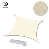 MEET COZY ผ้าบังแดด ขนาด6x8 m HDPE/160GSM Sun Shade Sails ผ้าใบบังแดด กันยูวี กันสาดบ้าน ผ้าใบบังแดด