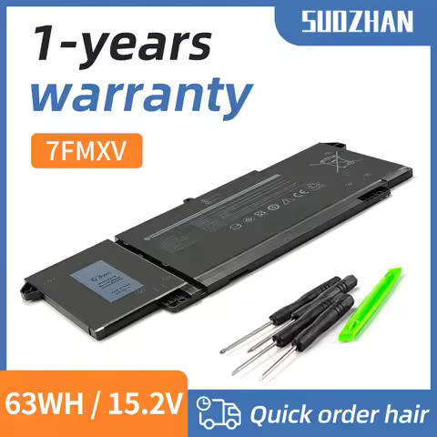 SUOZHAN 7FMXV Laptop Battery for Dell Latitude 5320 7320 7420 7520 Latitude 5320 2-in-1/7320 2-in-1 