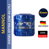 (MADE IN GERMANY) Mannol 7504 Diesel Extra SAE 10W40 Semi Synthetic Engine Oil (7L)