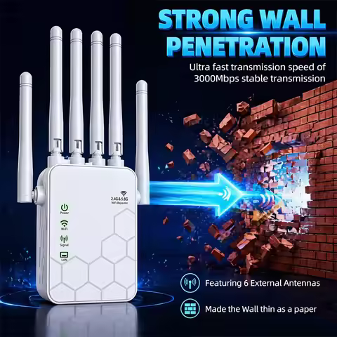 AX1800 WiFi 6 Extender Dual Band 1800Mbps Signal Booster Repeater 5GHz 2.4GHz High Speed Wireless In